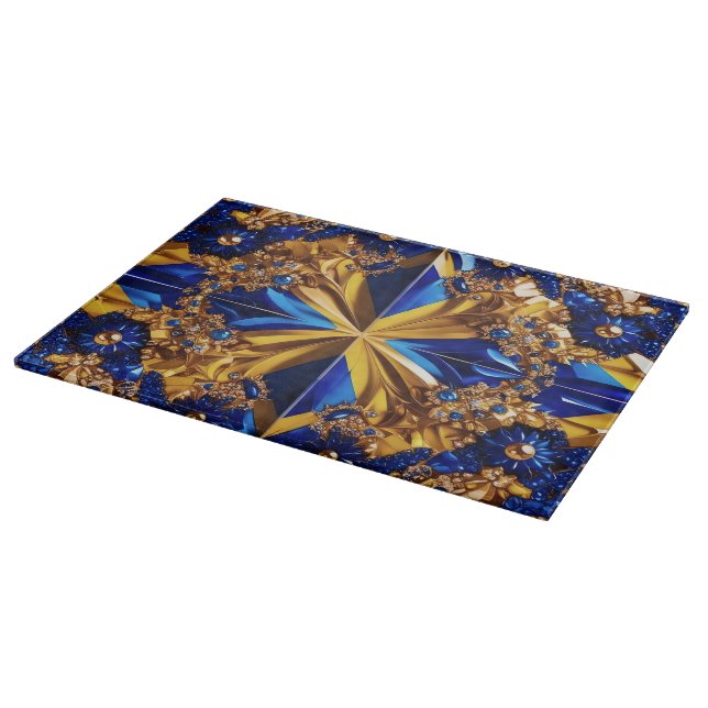 Cutting board with Sweden Colors Design (Corner)