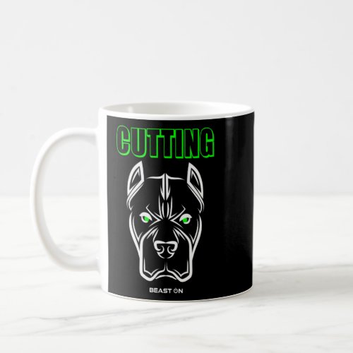 Cutting Bulldog Head Green Gym Training Sports Fit Coffee Mug