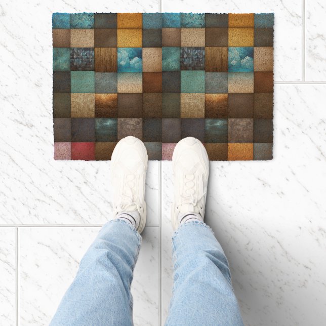 Cutting Design Coir Doormat: Unique Handcrafted  Fiber Doormat (Insitu)