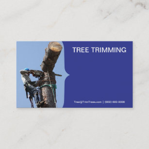 Cutting Down A Tree Service Business Card
