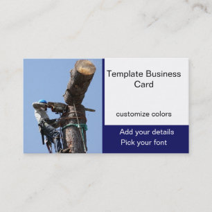 Cutting down a tree - Tree Service Business Card