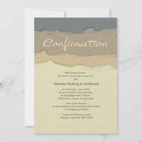 Cutting Edge Confirmation Invitation