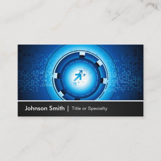 Customizable Cutting Edge Hi-Tech Global Cloud Computing Business Card