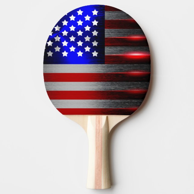 Cutting Edge Laser Cut American Flag 1 Ping-Pong Paddle (Front)