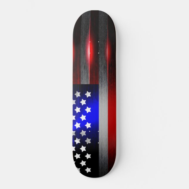 Cutting Edge Laser Cut American Flag 1 Skateboard Deck (Front)