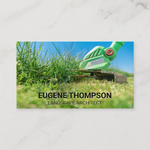 Cutting Grass Weed Wacker Business Card