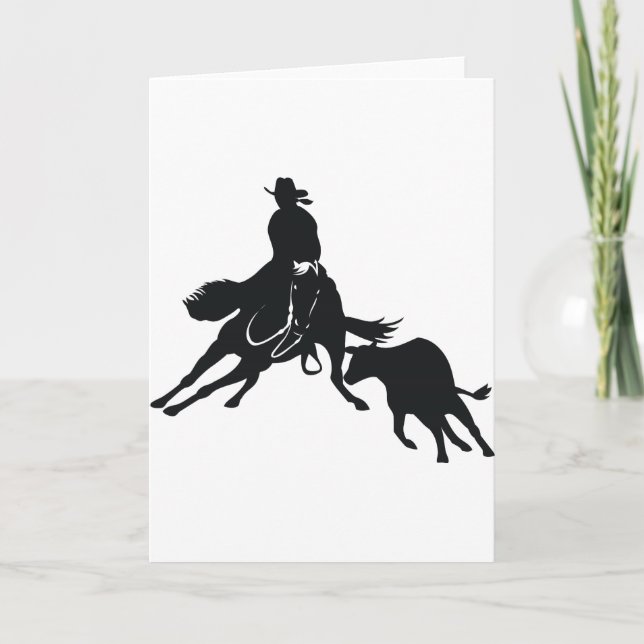 Cutting Horse and cow Card (Front)