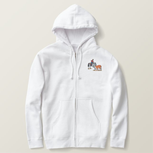 Cutting Horse Embroidered Hoodie (Design Front)