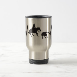 Cutting Horse - Heartbeat Pulse Travel Mug
