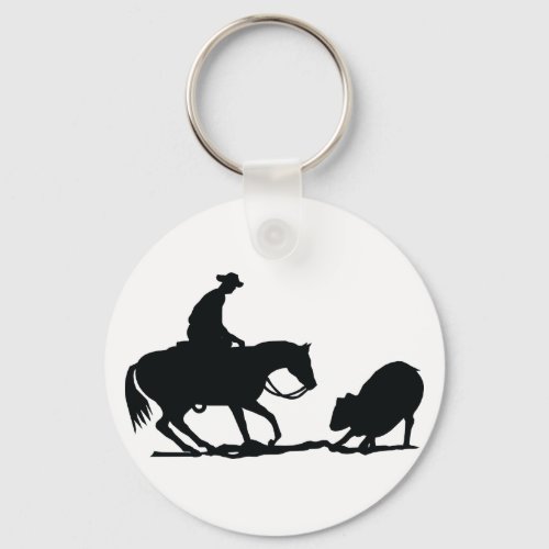 Cutting Horse Keychain