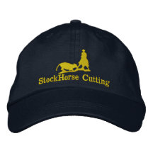Cutting Horse with Cow Silhouette Cap