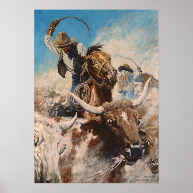 Cutting Out by Newell Convers Wyeth Poster (Front)