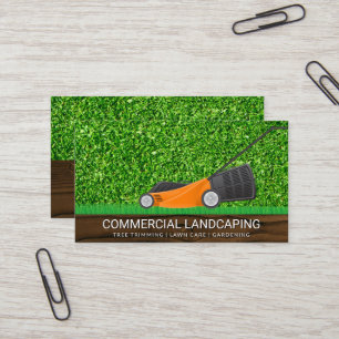 Cutting the Grass Lawnmower Business Card