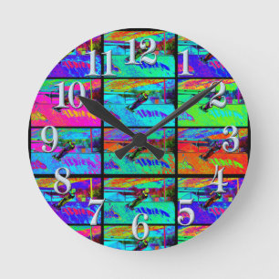 Cutting the Ramp - Stunt Scooter Rider Round Clock