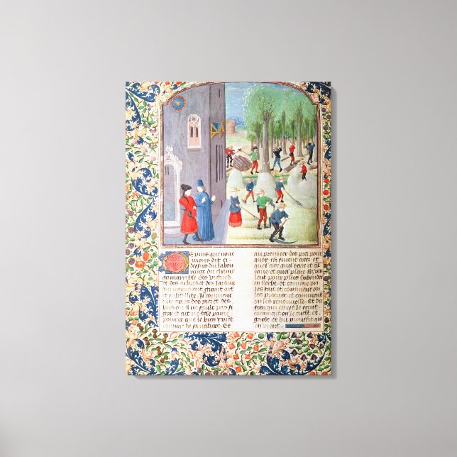 Cutting Trees and Harvesting Canvas Print (Front)