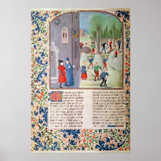 Cutting Trees and Harvesting Poster (Front)