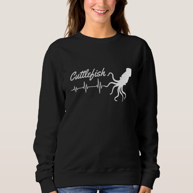Cuttlefish Heartbeat Squid Cuttlefish Sweatshirt (Front)