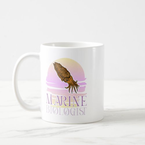 Cuttlefish marine biologist underwater seabed biol coffee mug