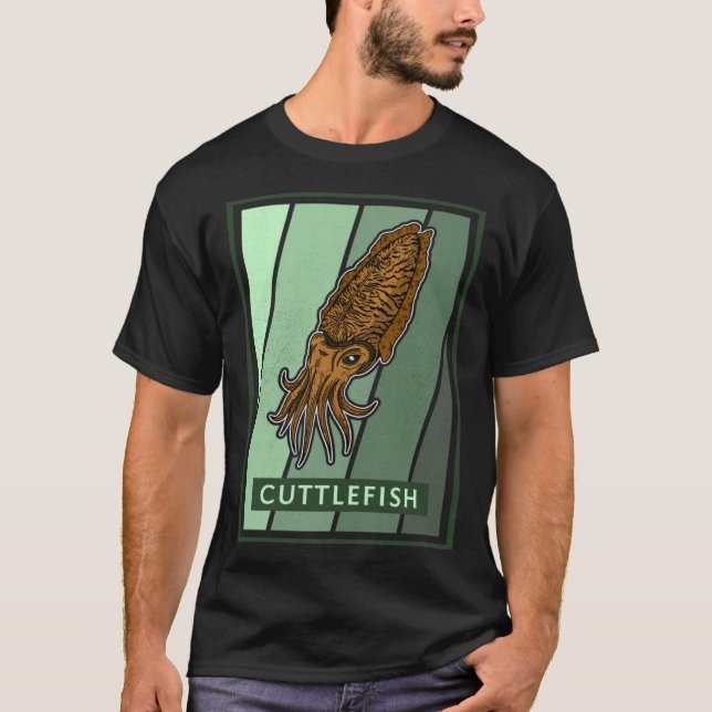 Cuttlefish marine biologist underwater seabed biol T-Shirt (Front)