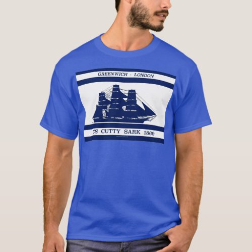 Cutty Sark on blue white 2 T_Shirt