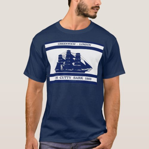 Cutty Sark on blue white 3 T_Shirt