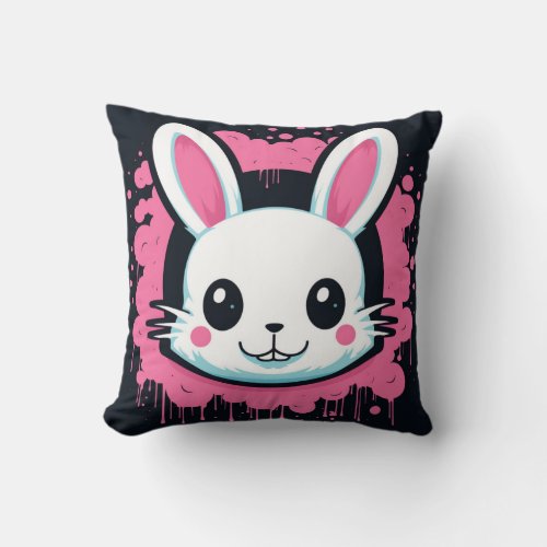 Cuty Rabbit Throw Pillow