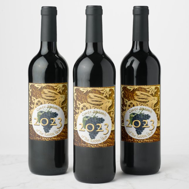 Cuvee Speciale Golden Rabbit Year 2023 Wine Label (Bottles)