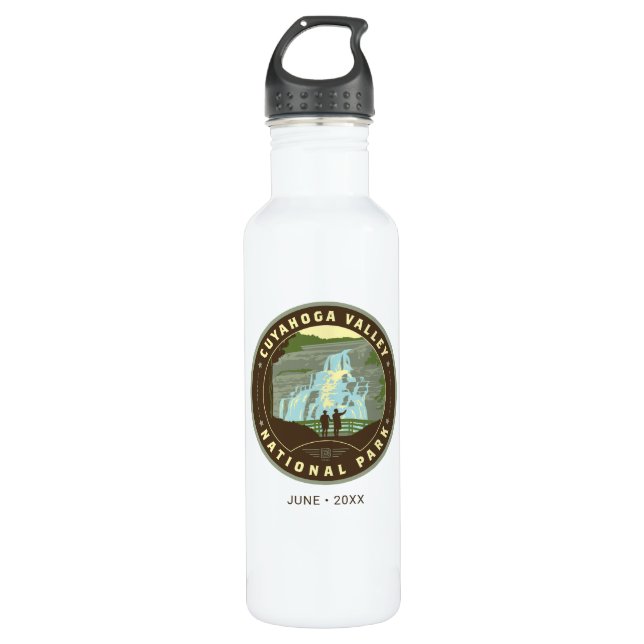 Cuyahoga National Park Stainless Steel Water Bottle (Front)