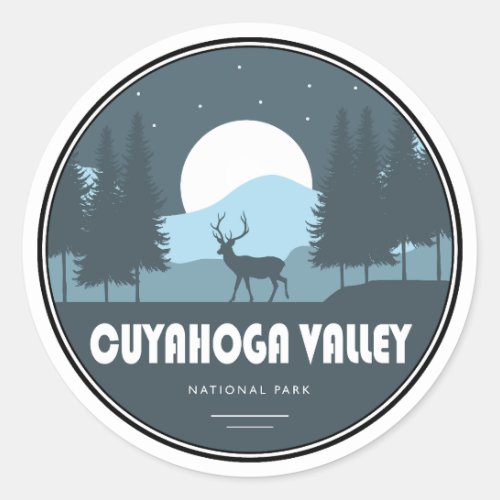 Cuyahoga Valley National Park Deer Classic Round Sticker