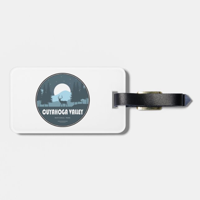Cuyahoga Valley National Park Deer Luggage Tag (Back Horizontal)