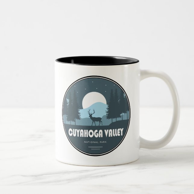 Cuyahoga Valley National Park Deer Two-Tone Coffee Mug (Right)