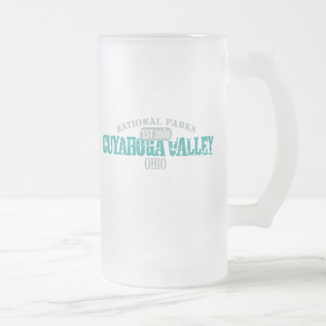 Cuyahoga Valley National Park Frosted Glass Beer Mug (Right)