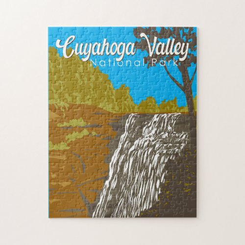 Cuyahoga Valley National Park Illustration Travel Jigsaw Puzzle