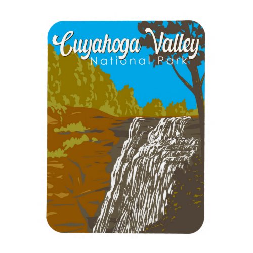 Cuyahoga Valley National Park Illustration Travel Magnet
