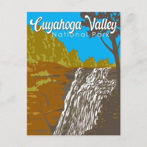 Cuyahoga Valley National Park Illustration Travel Postcard