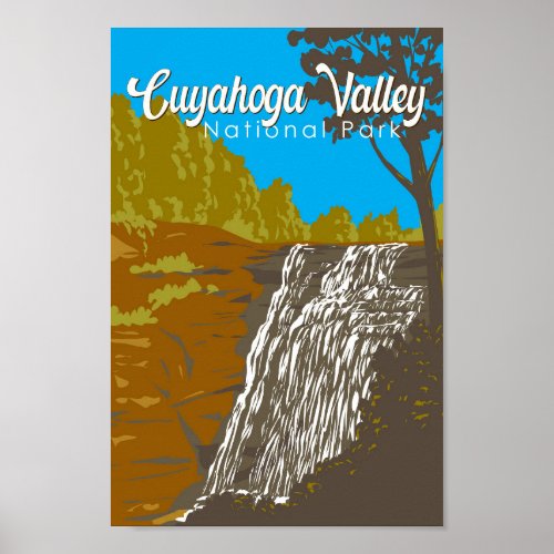 Cuyahoga Valley National Park Illustration Travel Poster