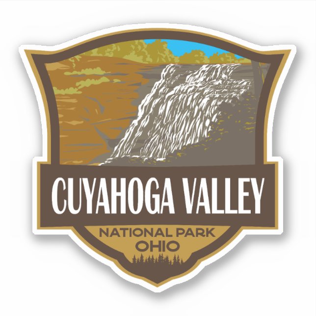 Cuyahoga Valley National Park Illustration Travel Sticker (Front)