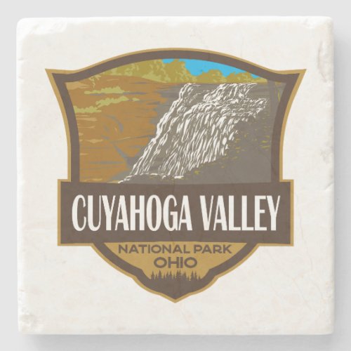 Cuyahoga Valley National Park Illustration Travel Stone Coaster