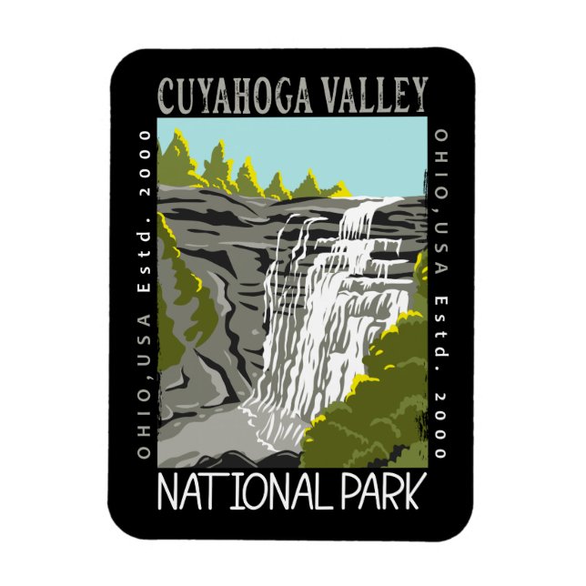  Cuyahoga Valley National Park Ohio Distressed  Magnet (Vertical)