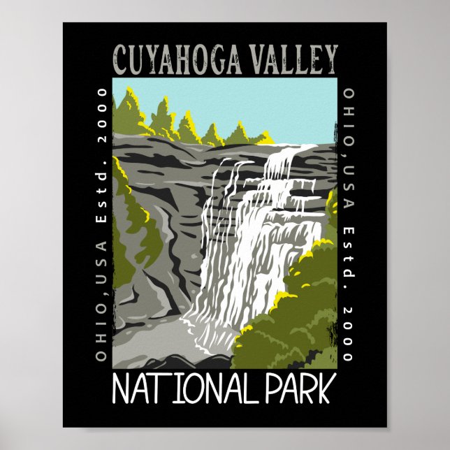  Cuyahoga Valley National Park Ohio Distressed  Poster (Front)