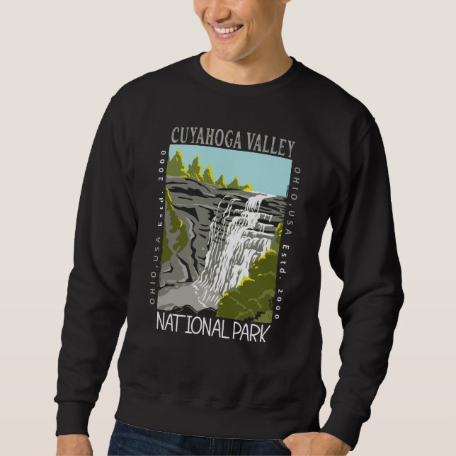  Cuyahoga Valley National Park Ohio Distressed  Sweatshirt (Front)