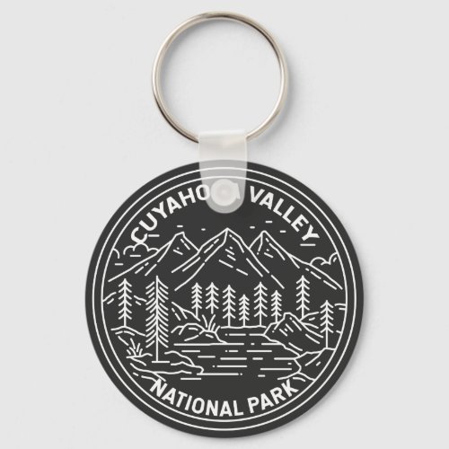 Cuyahoga Valley National Park Ohio Monoline  Keychain