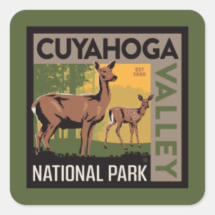 Cuyahoga Valley National Park Ohio Square Sticker