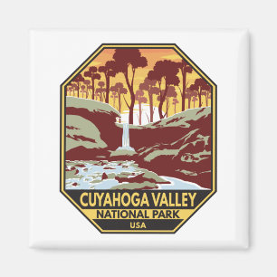 Cuyahoga Valley National Park Ohio Vintage Emblem Magnet