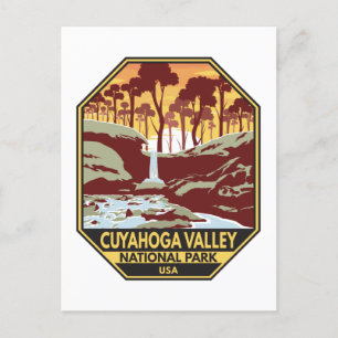 Cuyahoga Valley National Park Ohio Vintage Emblem Postcard