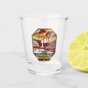 Cuyahoga Valley National Park Ohio Vintage Emblem Shot Glass