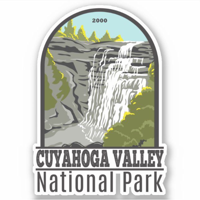 Cuyahoga Valley National Park Ohio Vintage Sticker (Front)