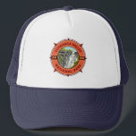 Cuyahoga Valley National Park Retro Compass Emblem Trucker Hat<br><div class="desc">Cuyahoga Valley vector artwork design. The park lies along the Cuyahoga River between the Ohio cities of Cleveland and Akron.</div>