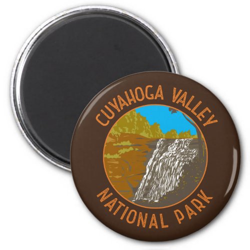 Cuyahoga Valley National Park Retro Distressed Magnet