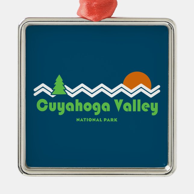 Cuyahoga Valley National Park Retro Metal Ornament (Front)